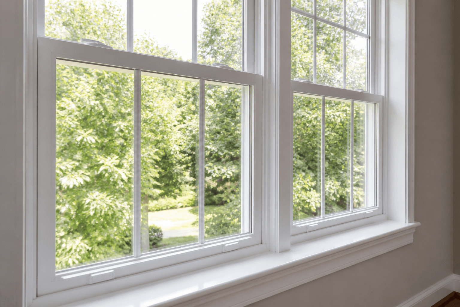 Newly installed replacement windows in a Niagara home.